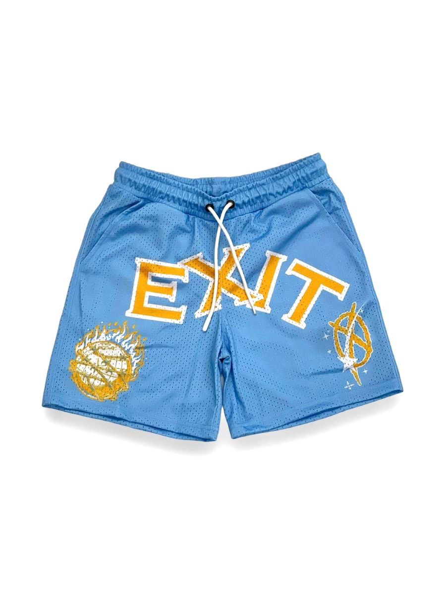 Exit 0 “Globe” Mesh Shorts