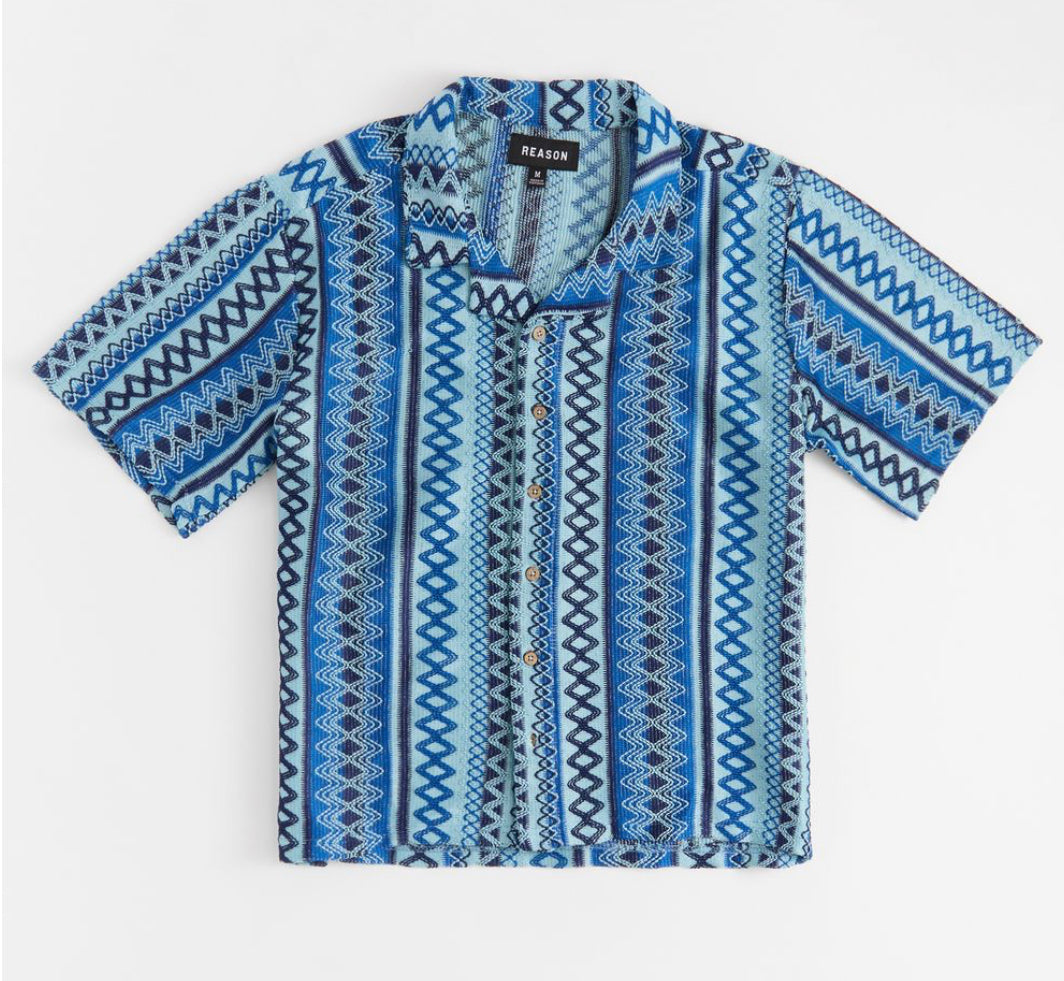 RSN jacquard Button Up