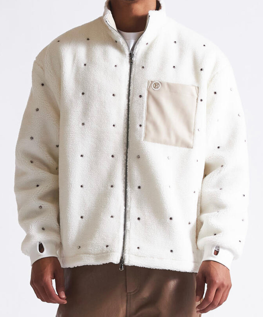 Embelish Leo Studded Zip Jacket