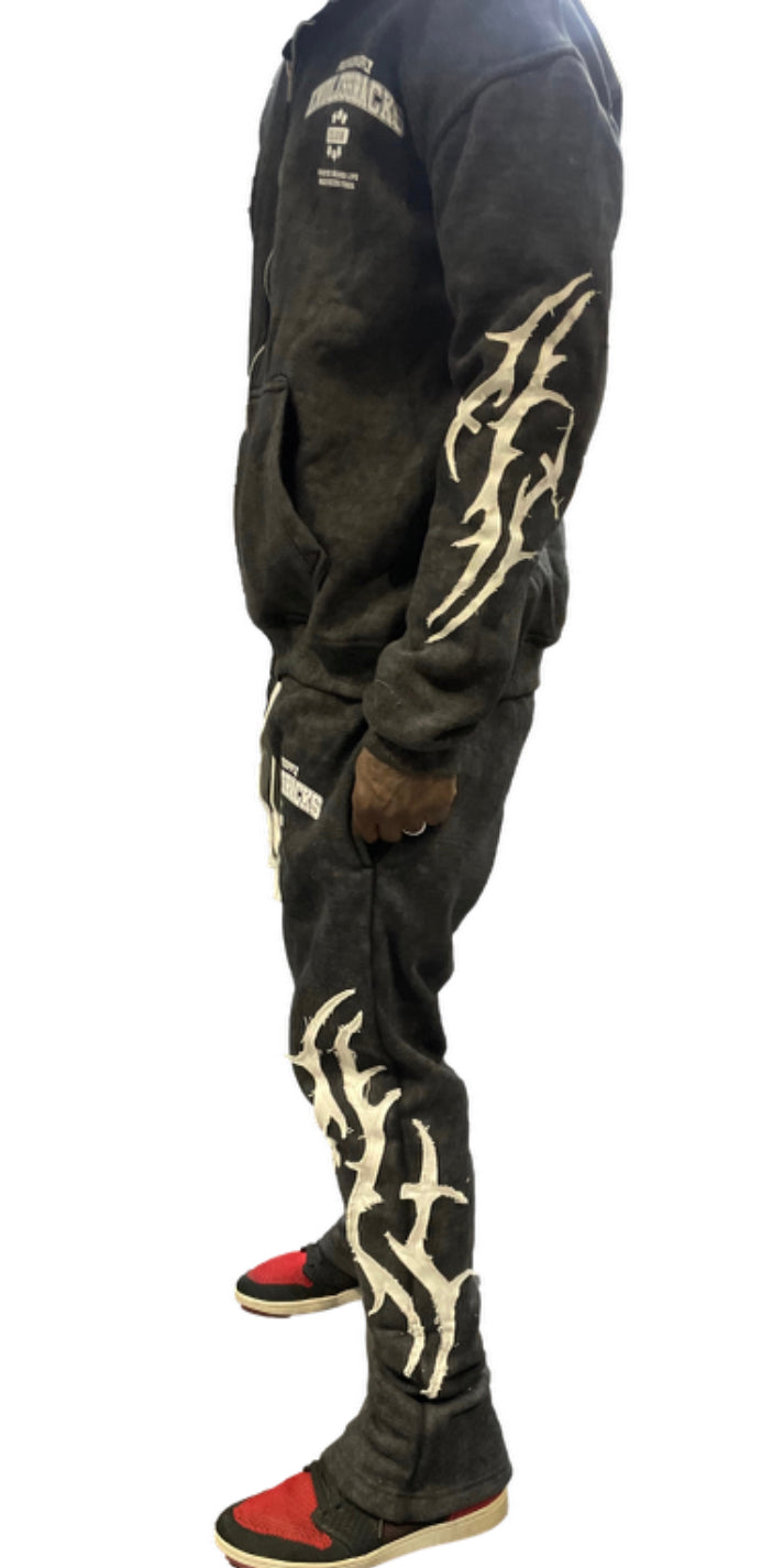 Endless Racks “Thorne” Zip Up Suit (Blk