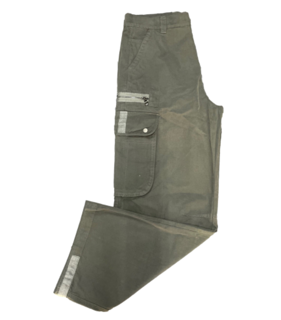 Past Time Wide Leg Cargo Work Denim