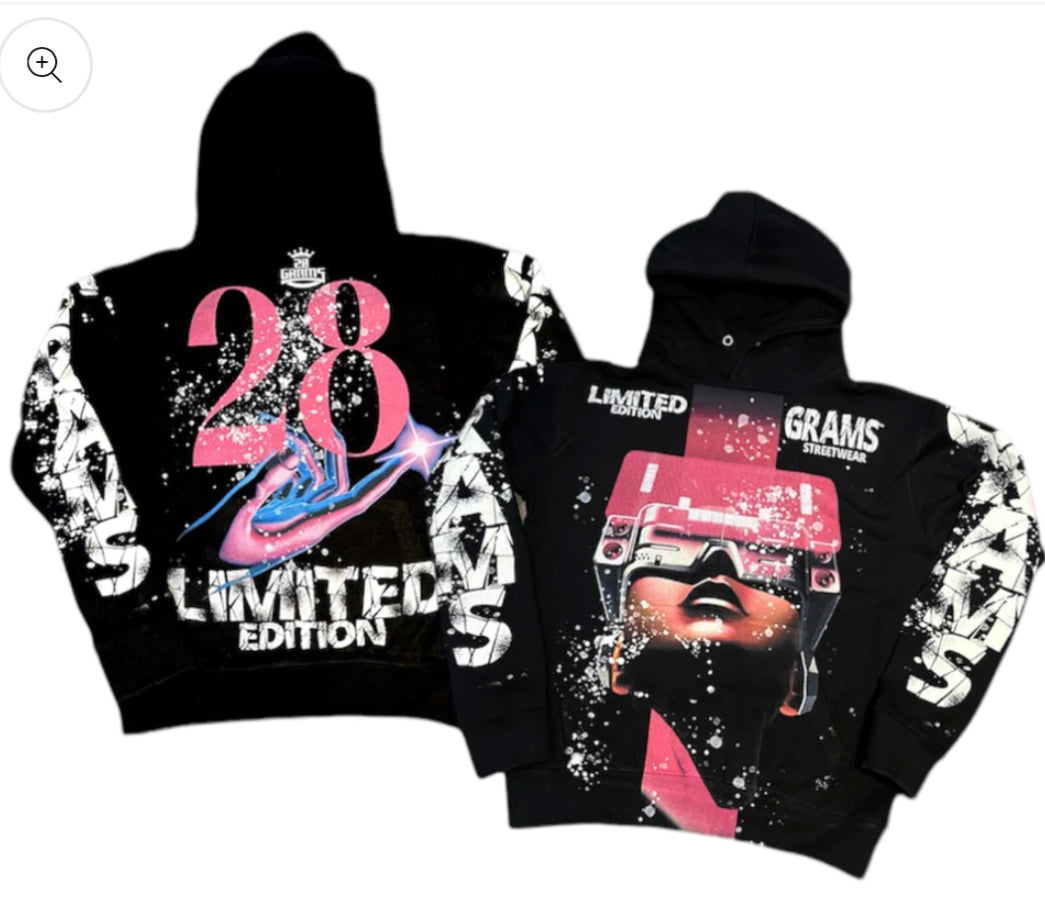 28 Grams “Cyberpunk” Glow In The Dark” Hoodie