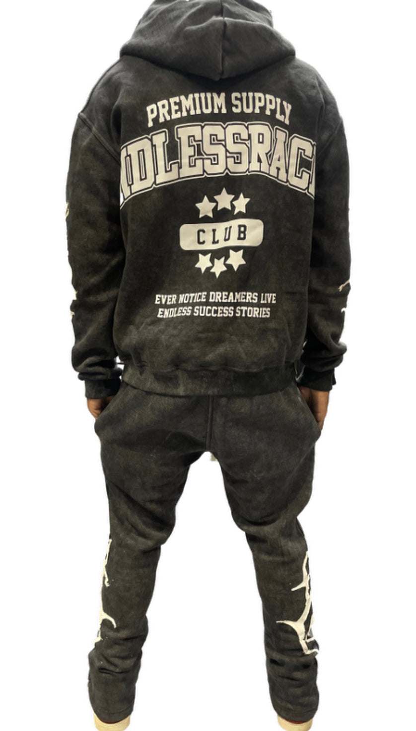 Endless Racks “Thorne” Zip Up Suit (Blk