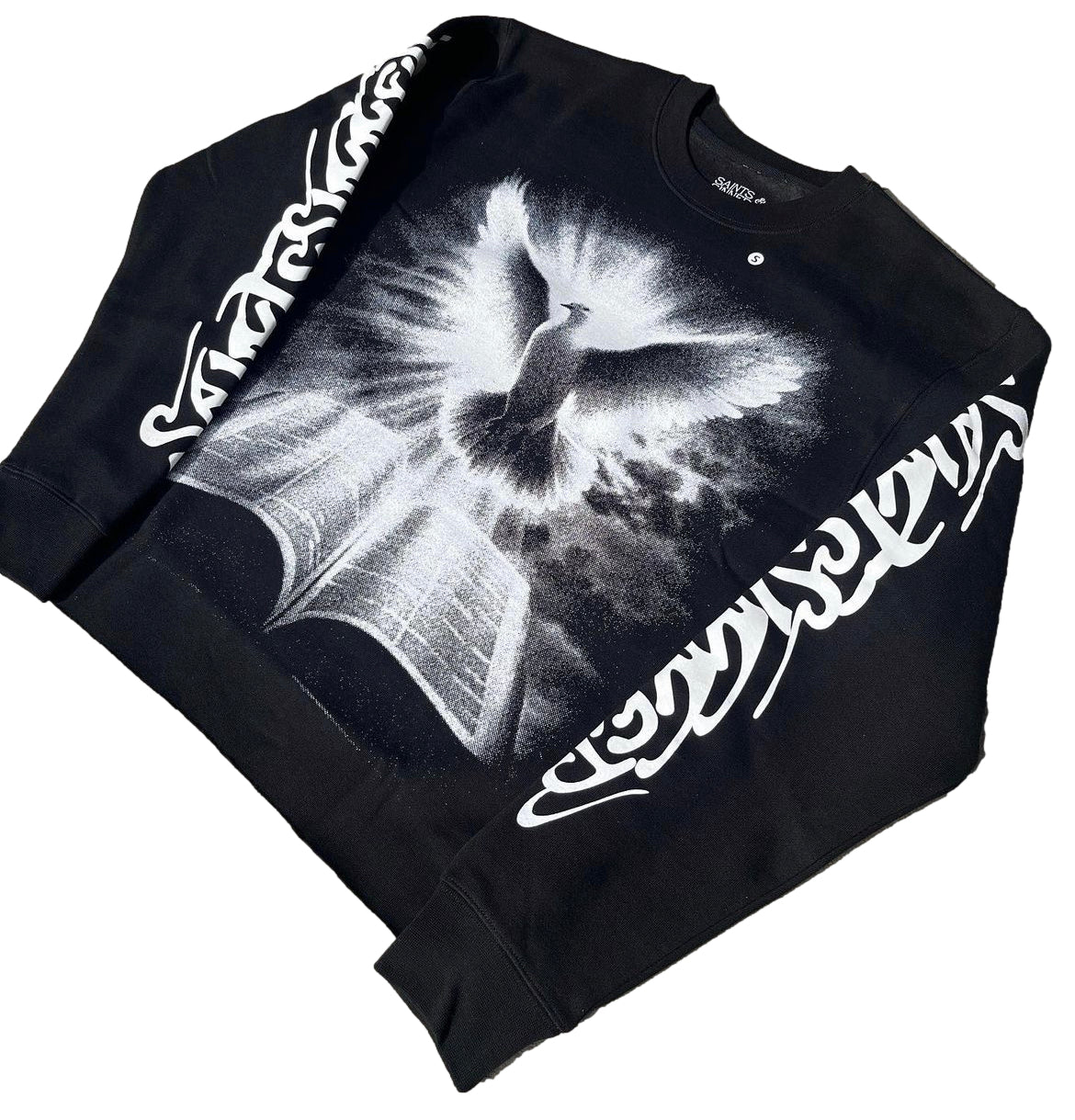 Saints And Sinner Dove Cropped Crewneck