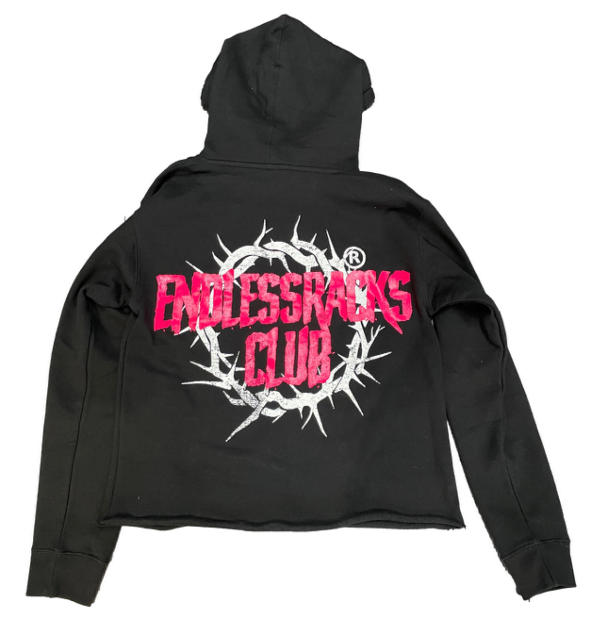 Endless Racks “Explicit Right” Cropped Hoodie (Blk)