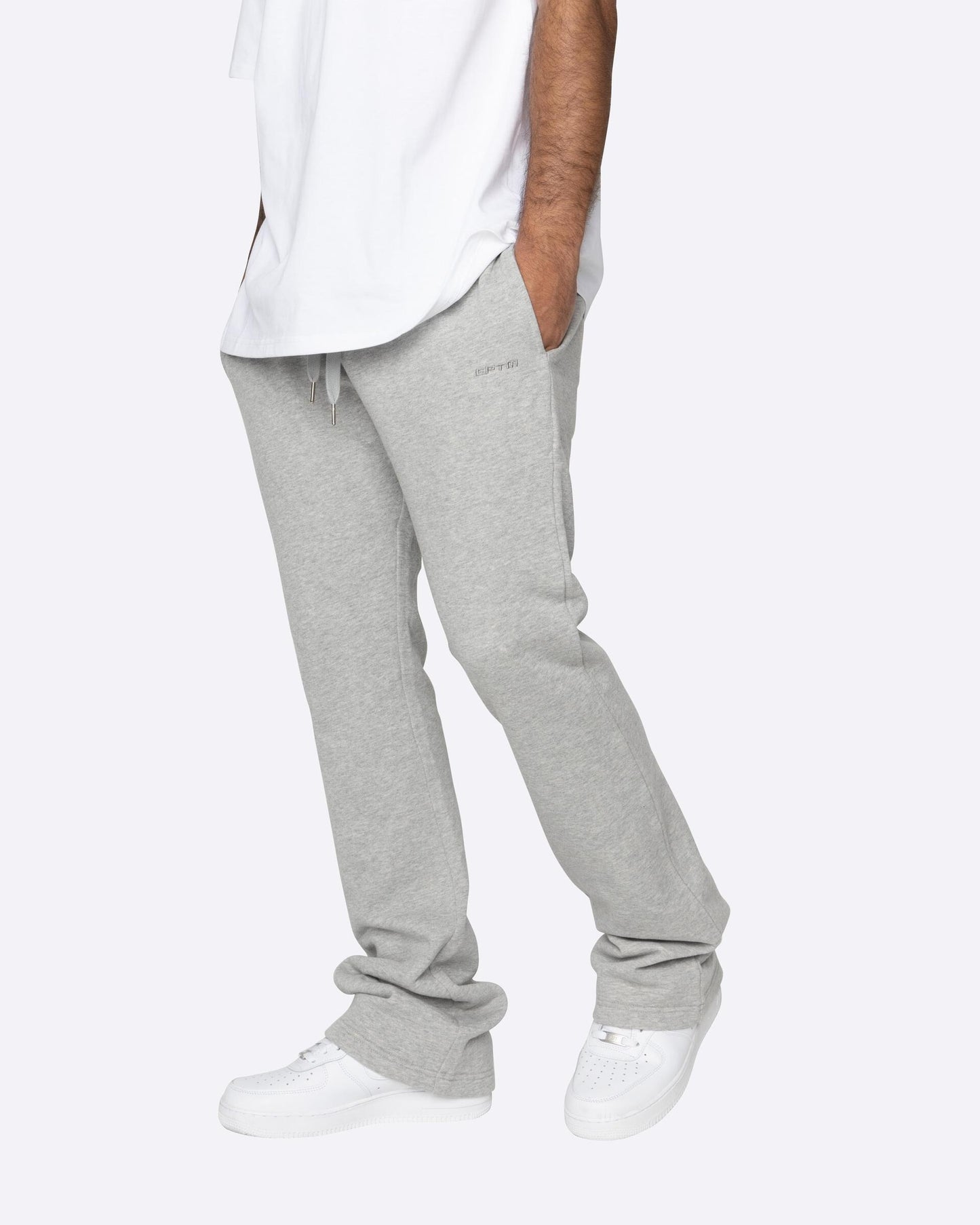 French Terry Flare Pants (Heather Grey)