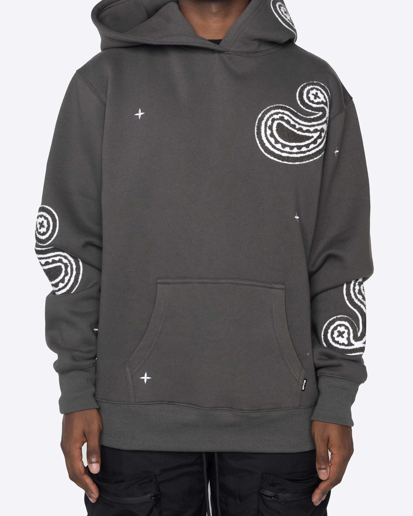 Paisley Hoodie Charcoal