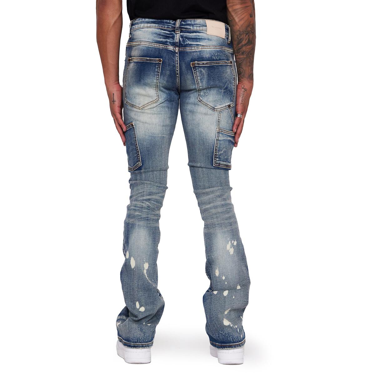 Jeans “Creed” Blu Sporco