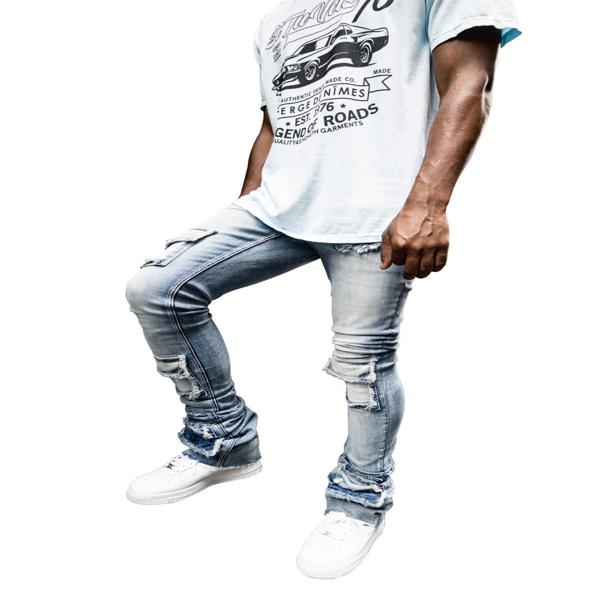 Si Tu Veux Brutini 2.0 Super Stacked Jean - Indigo Wash