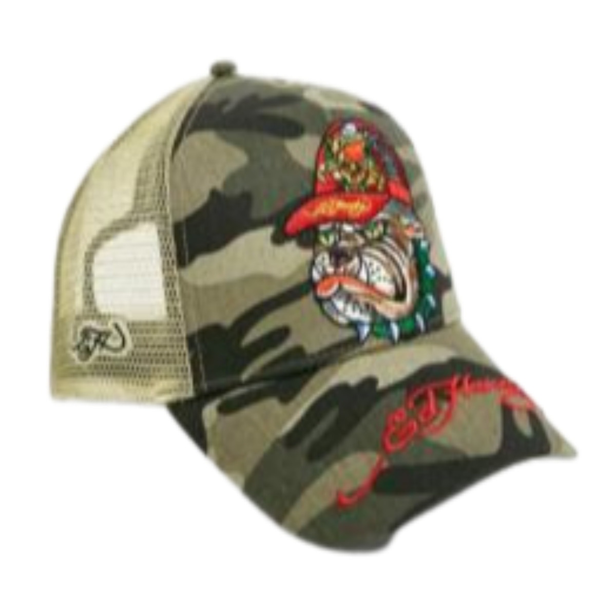 Ed Hardy UO Exclusive Camouflage Bulldog Trucker Cap