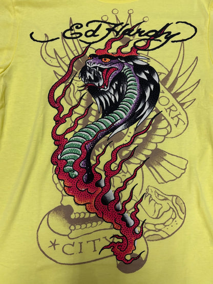 Ed Hardy “Cobra” Rhinestone Tee