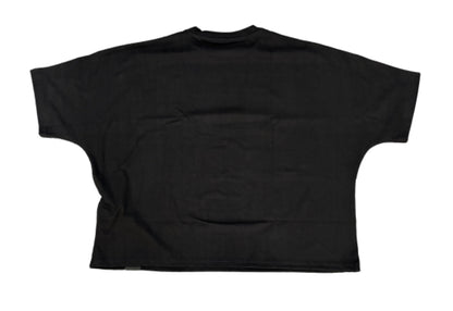 Rich Living “God Made” Drop Shoulder Box Cut Crop Tee (Blk)