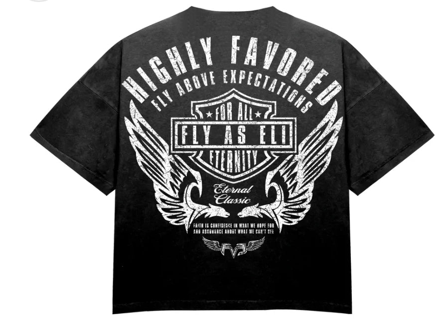 Fly As Eli “Highly Favored” Vintage Wash Distressed Tee