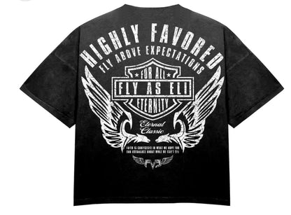 Fly As Eli “Highly Favored” Vintage Wash Distressed Tee
