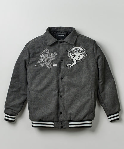 RSN “Cherub Wool” Varsity Jacket (Grey)