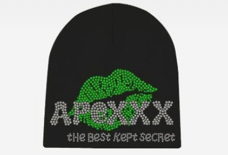 Apexxx “Best Kept Secret” Bust Down Beanie (Green/Silver)
