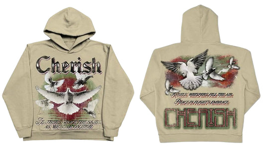 Cherish The Love “Kool Dove” Hoodie (Tan/Burgundy/Forest Green)