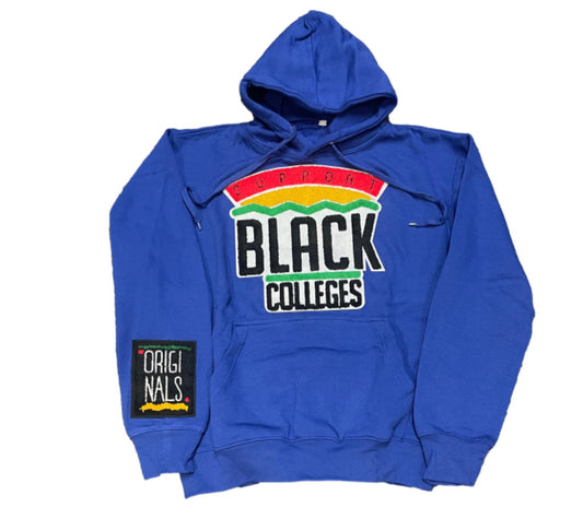 Support Black College “Logo” Hoodie (Blue)