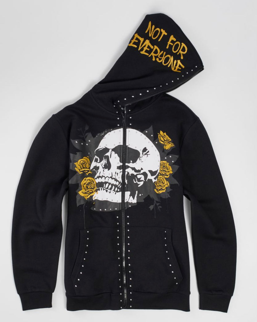 RSN “Glory” Studded Full Zip Hoodie (Blk)