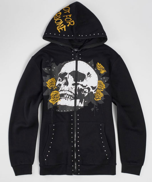 RSN “Glory” Studded Full Zip Hoodie (Blk)