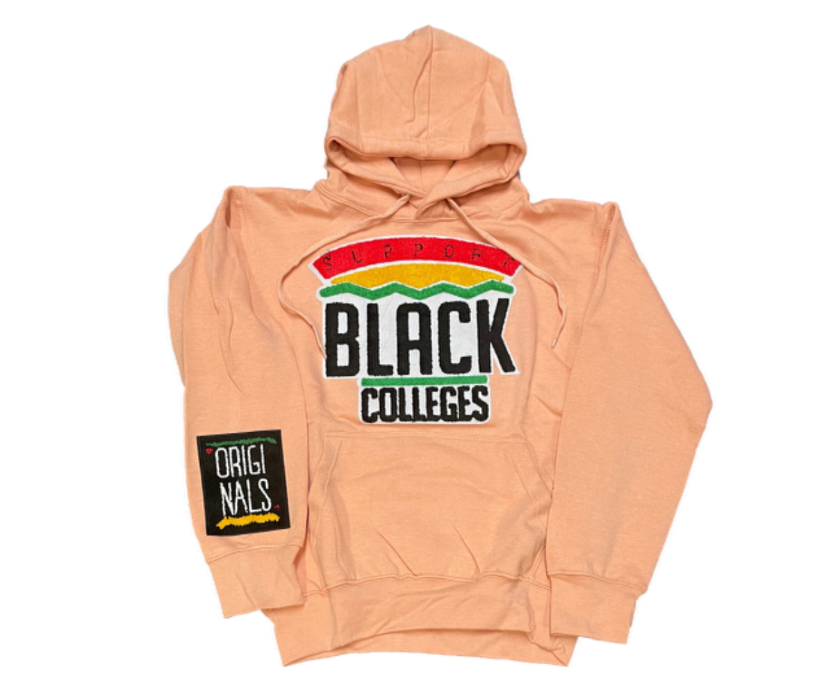 Support Black College “Logo” Hoodie (Peach)