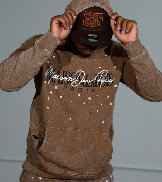 Maison Rios Paris “Runway” Heavy Weight Hoodie (Brwn/Blk/White)