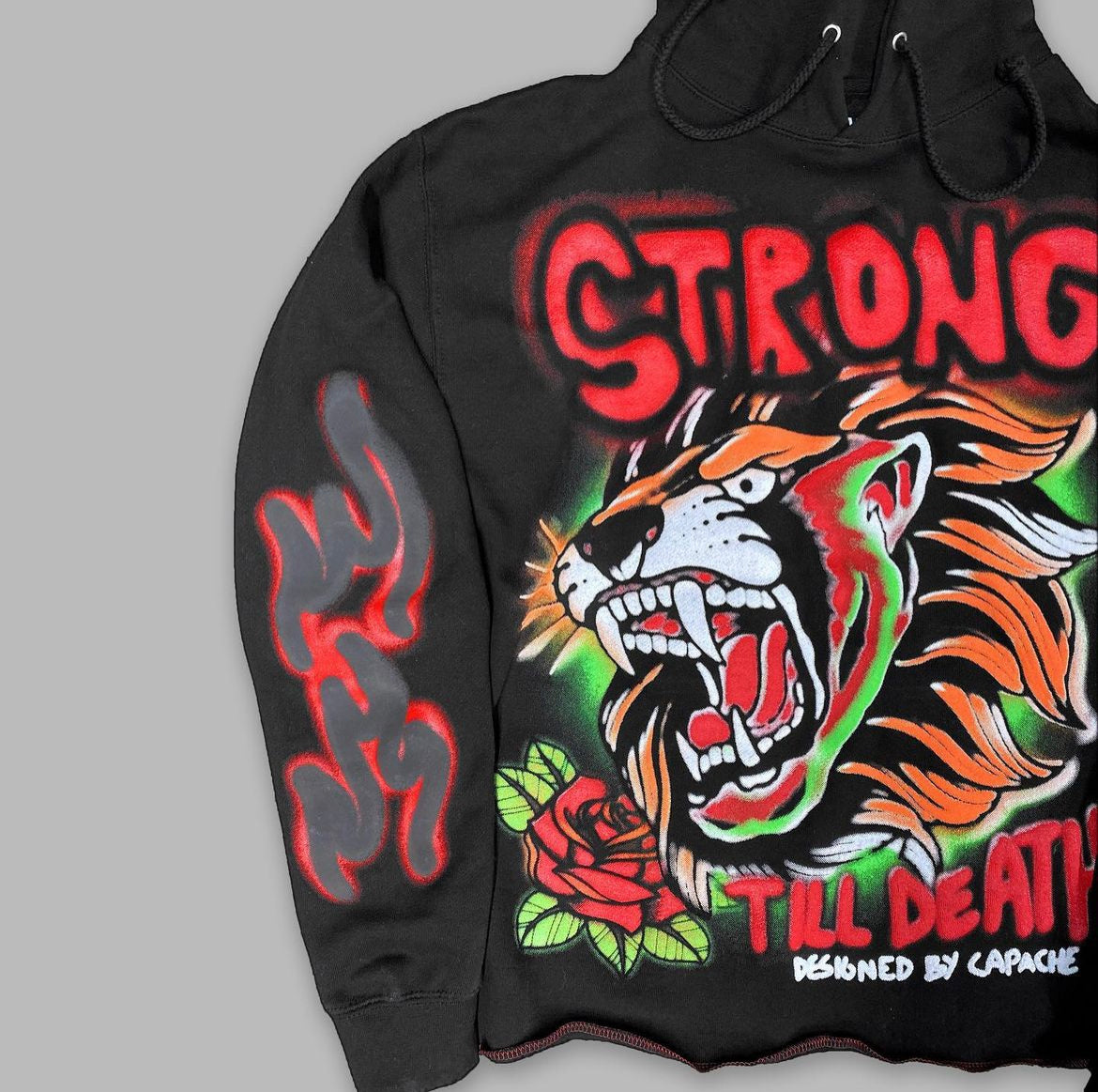 STRONG “Til Death” Cropped Hoodie