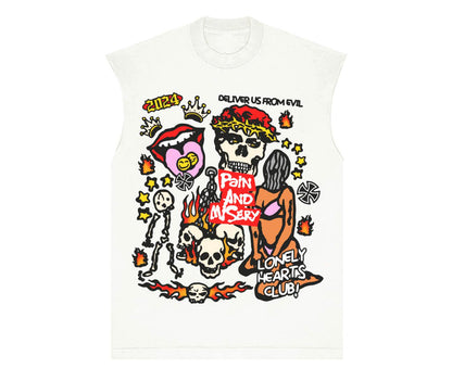 Lonely Hearts Club “Deliver Us From Evil” Sleeveless Tee