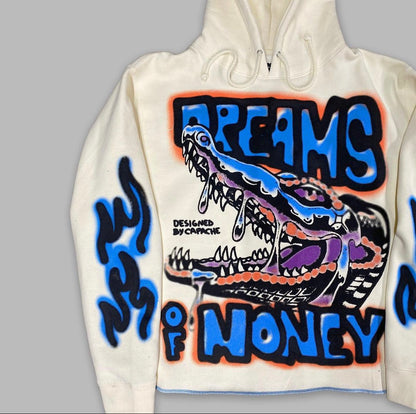 Money Dreams  “Predator” Cropped Hoodie