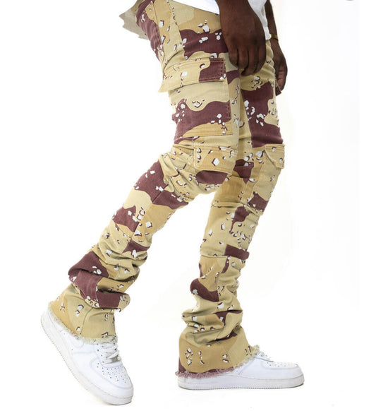 Golden Denim “Storm” Cargo Camo Stacks