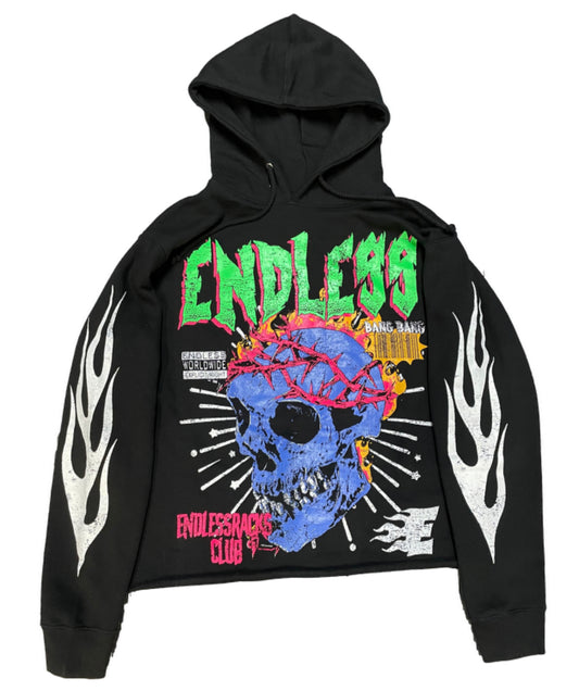 Endless Racks “Explicit Right” Cropped Hoodie (Blk)