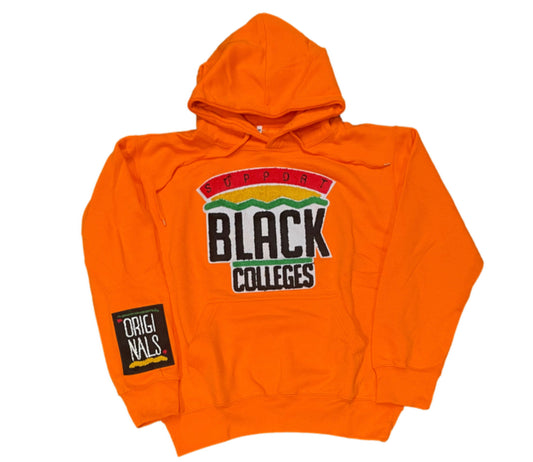 Support Black College “Logo” Hoodie (Orange)