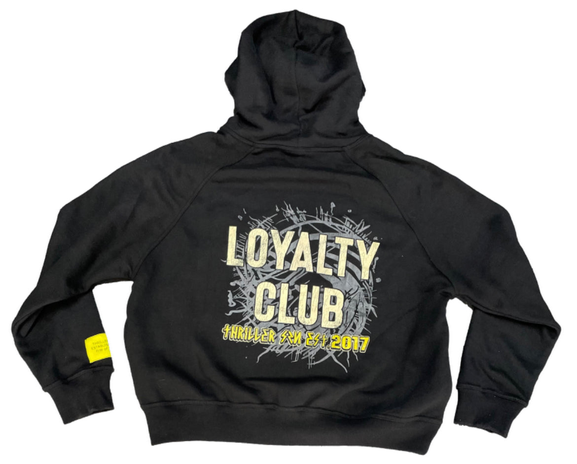 Thriller Szn “Loyalty Club” Cropped Hoodie (Yellow)