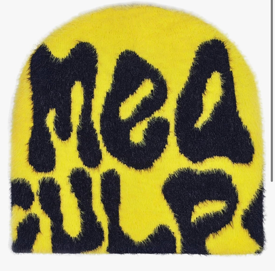 Mea Culpa Mohair Beanie (Blk/Yellow)