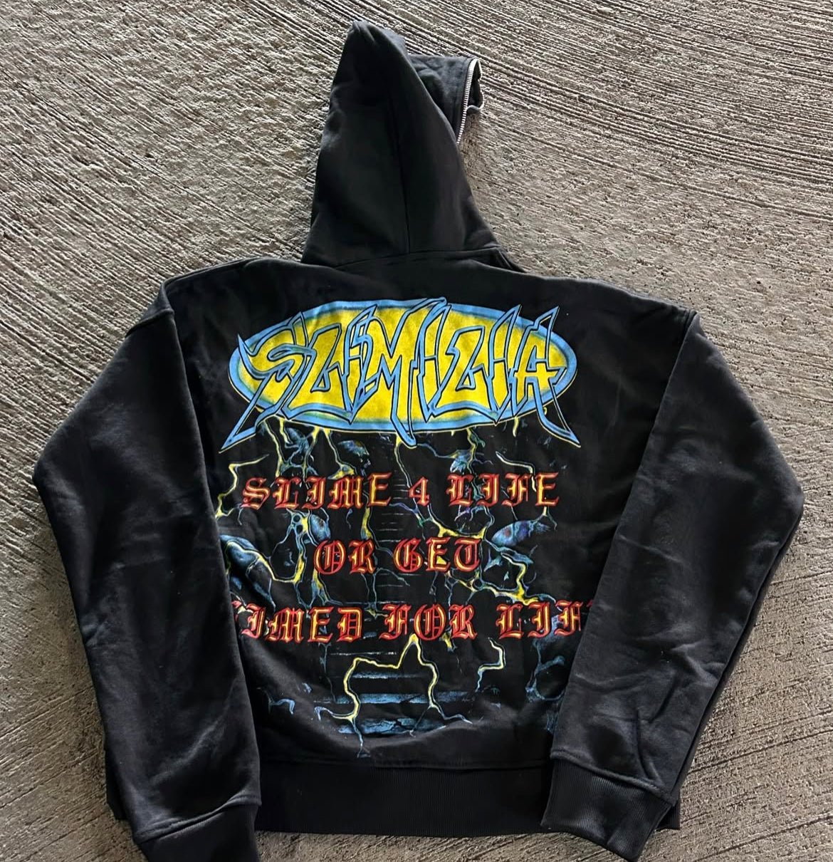 Slimilia “Reaper” Full Zip Cropped Hoodie