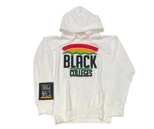 Support Black College “Logo” Hoodie (White)