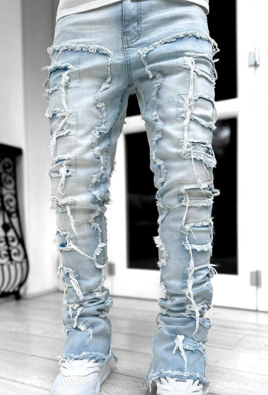 Guapi Steel Blue Stacked Denim