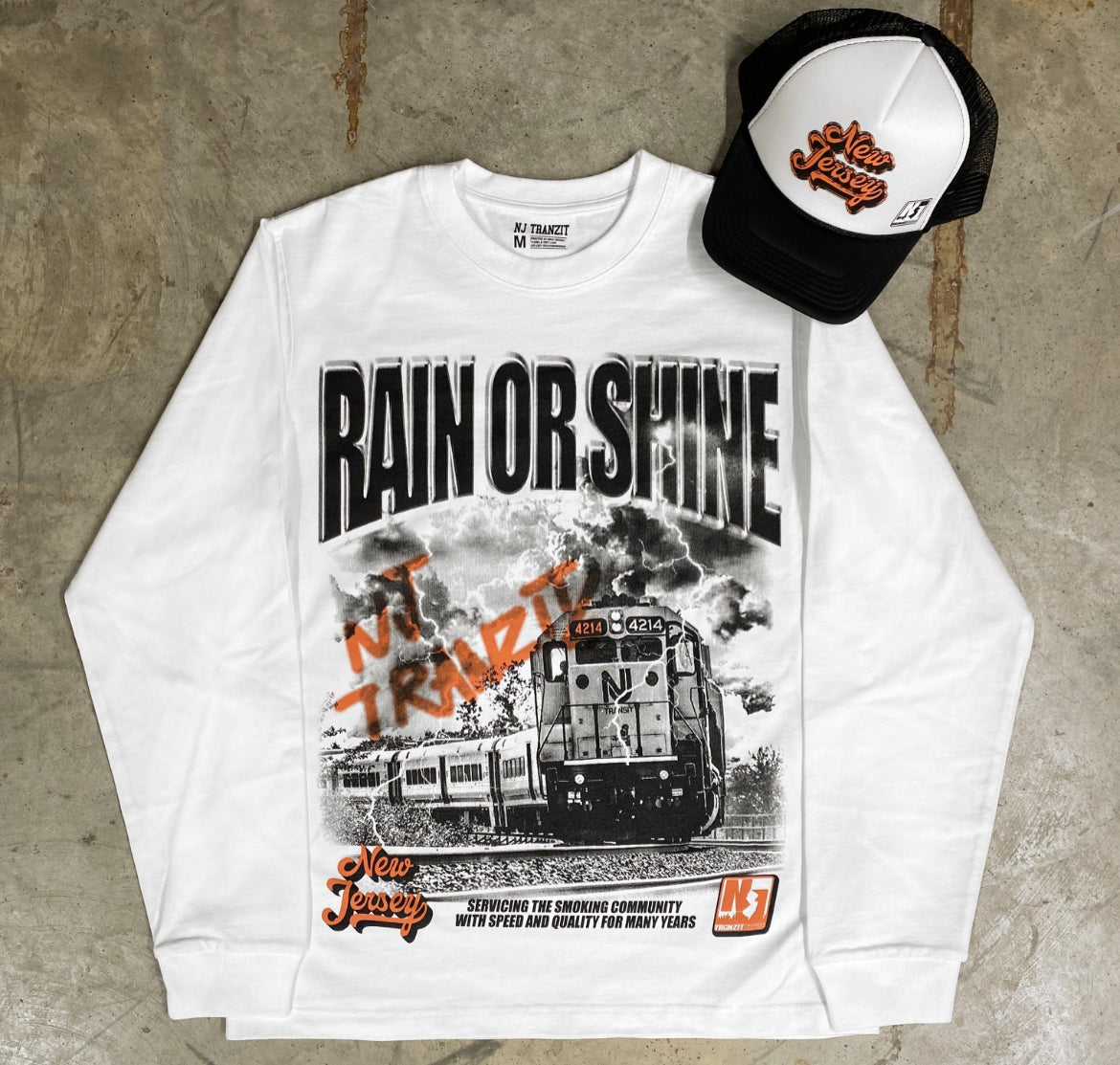 NJ Tranzit “Rain Or Shine” L/S