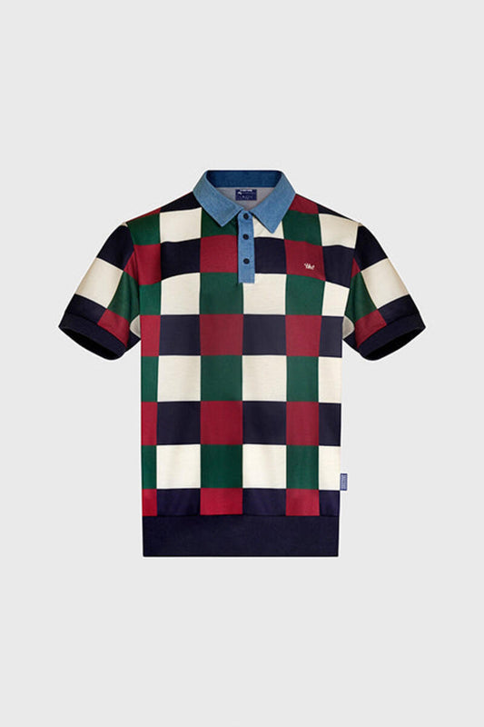 THC Denim Collard Checkered Button Up