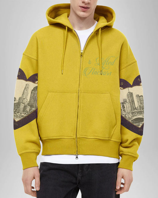 Lifted Anchor “Future” Zip Up Hoodie (Mustard)