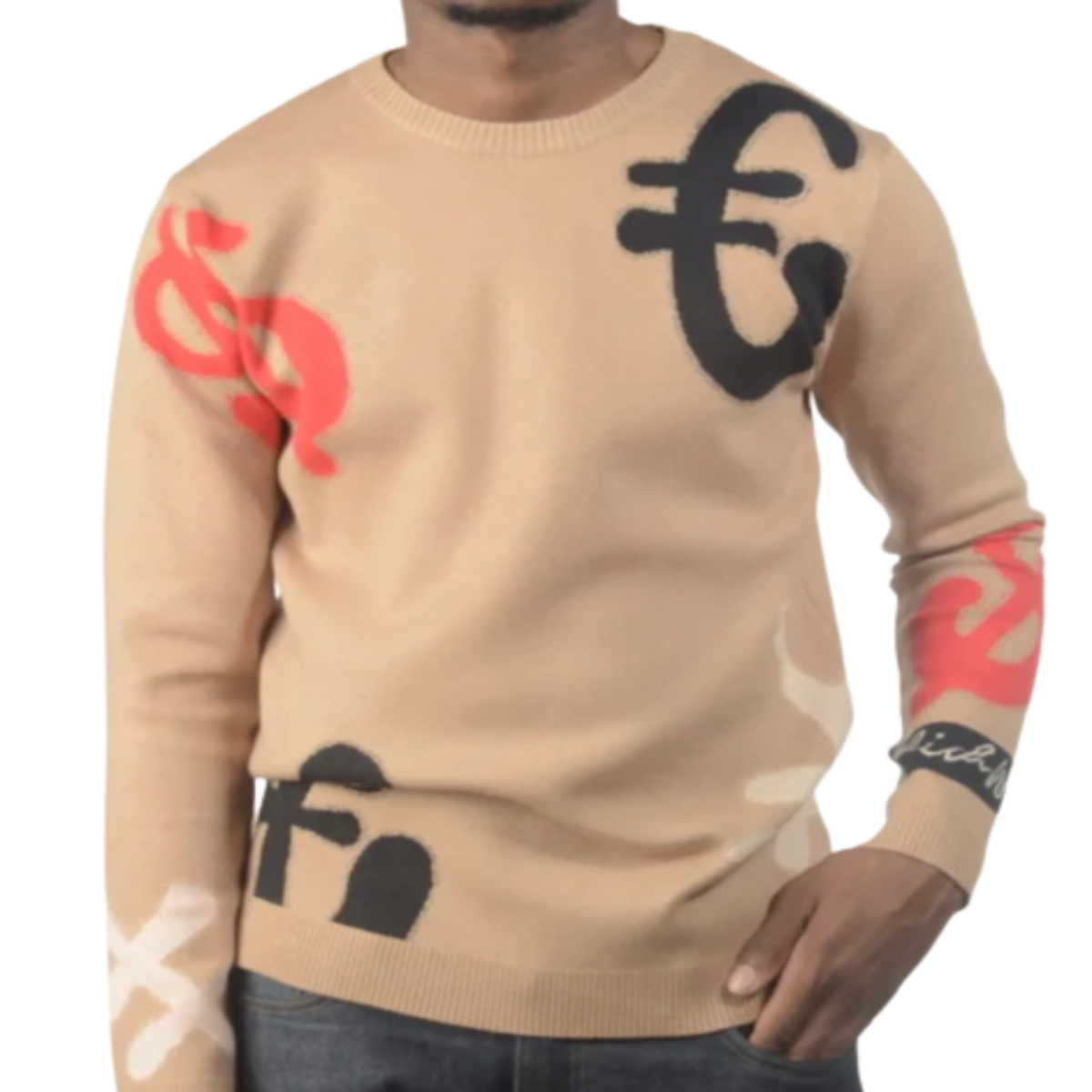 Rich Weirdo Cashmere Currency Sweater