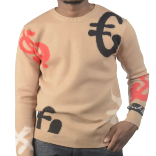 Rich Weirdo Cashmere Currency Sweater