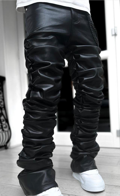 Guapi Leather Stack Pants