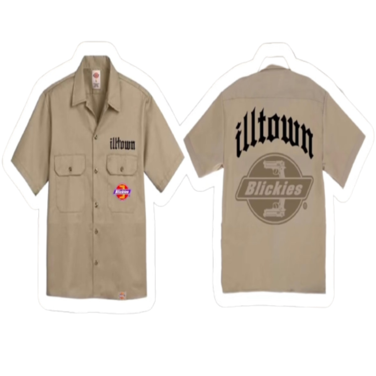 ILLTOWN “Blickies” Cropped Work Shirt