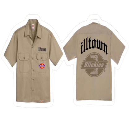 ILLTOWN “Blickies” Cropped Work Shirt