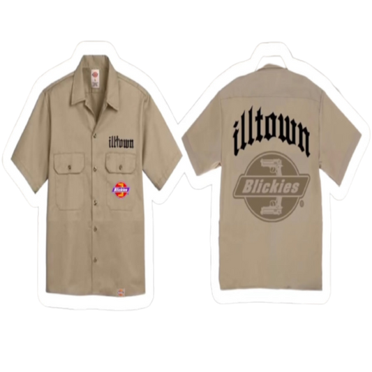 ILLTOWN “Blickies” Cropped Work Shirt