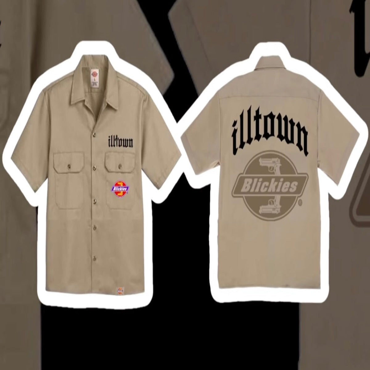 ILLTOWN “Blickies” Cropped Work Shirt