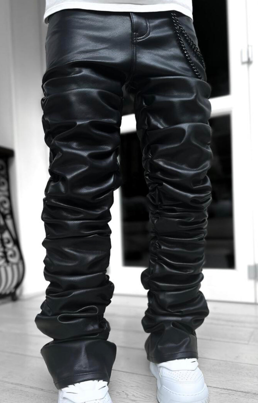 Guapi Leather Stack Pants