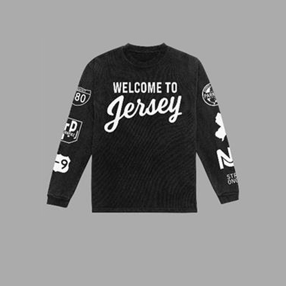 Welcome To Jersey - Long Sleeve (White / Black)