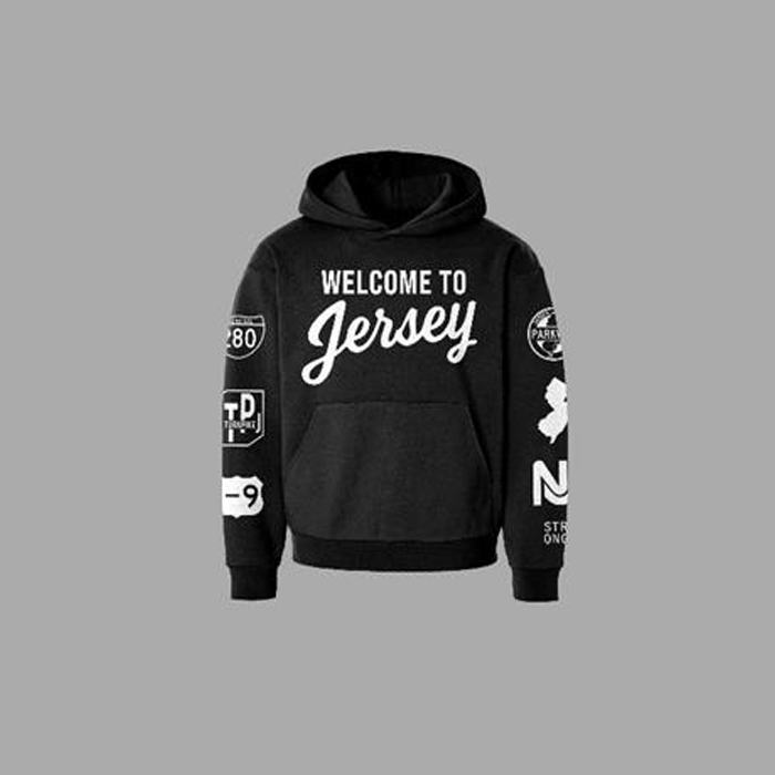 Welcome To Jersey - Hoodie (Black / White)